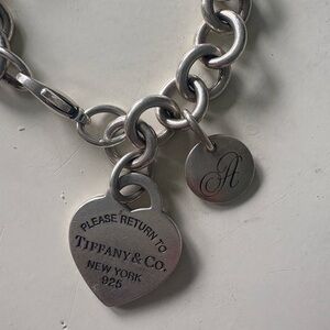 Tiffany & Co. Silver Heart Charm Bracelet
